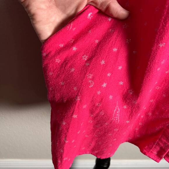 DKNY Sz M Long-Sleeve Pink Button-down Shirt with Pockets, Empire State Glitter - Picture 7 of 16